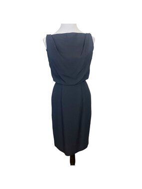 Vintage 1950s-60s Lilli Diamond Black Crepe Cocktail Dress Sz 4 Old Hollywood
